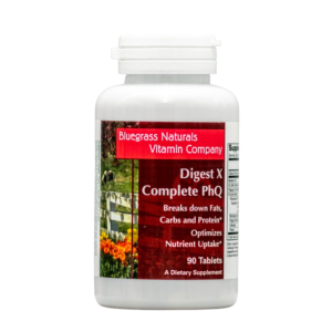 Bluegrass Naturals Digest X Complete PhQ Supplement Bottle