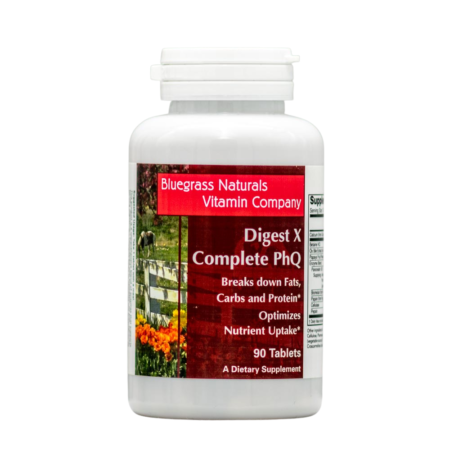 Bluegrass Naturals Digest X Complete PhQ Supplement Bottle