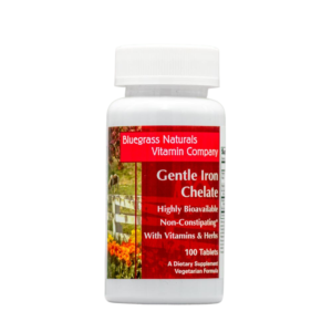 Gentle Iron Chelate - A bottle of our Iron Plus Botanicals Supplement