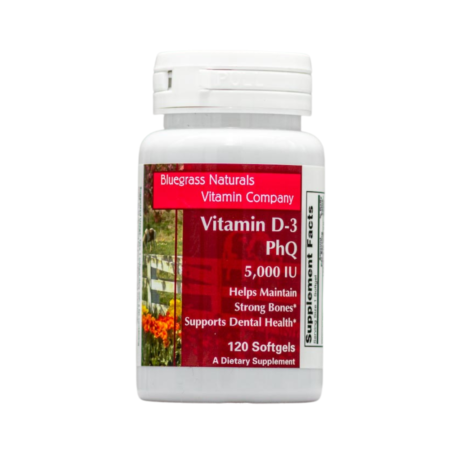 Vitamin D-3 Softgel Supplement Bottle