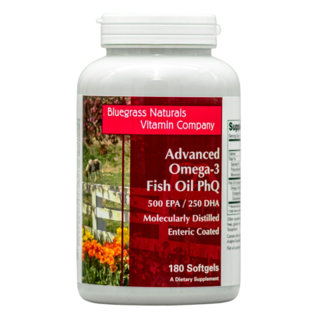 Bluegrass Naturals Omega-3 Fish Oil PhQ Supplement Bottle
